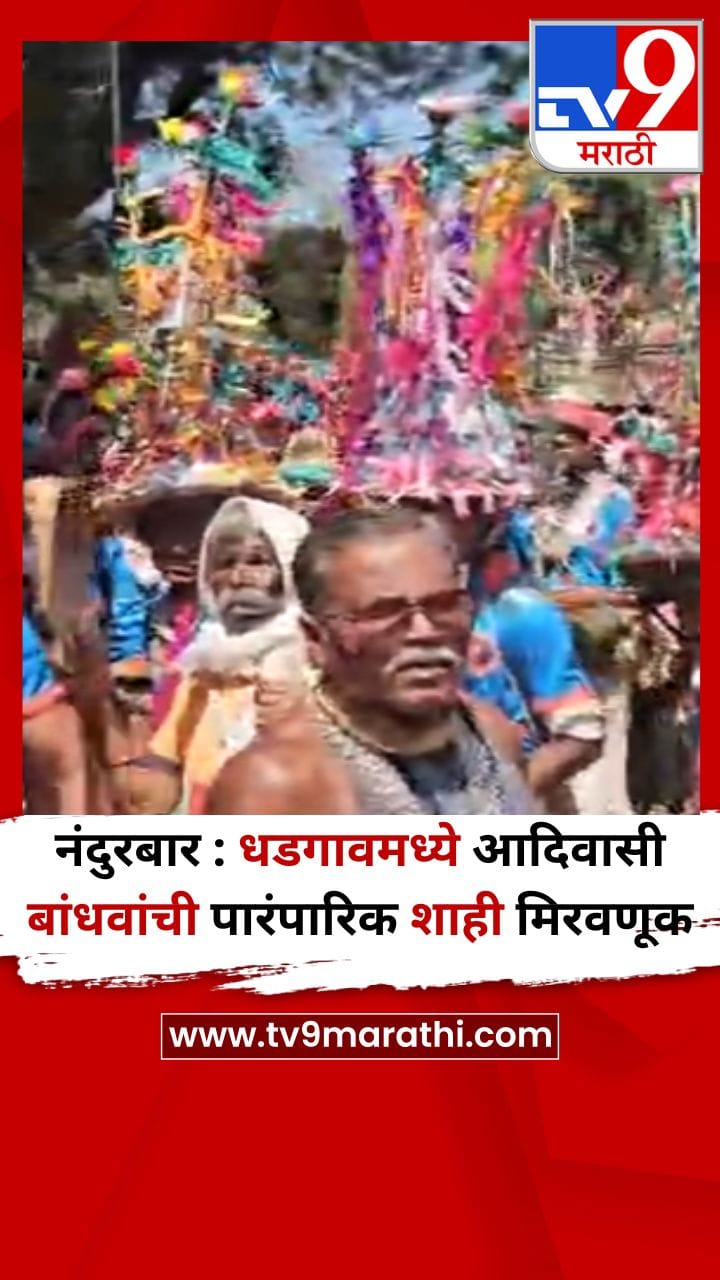नंदुरबार : धडगावमध्ये आदिवासी बांधवांची पारंपारिक शाही मिरवणूक