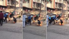 पेट्रोल तुटवड्याच्या अफवेने टाकी फुल केली, अन् मोटार सायकलच पेटली!.