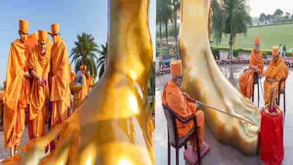 नीलकंठ वर्णींचा सर्वात उंच पुतळा जगभर शांतीचा संदेश देईल : पूज्य महंत स्वामी महाराज