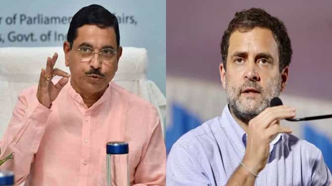 मग नियमांची गरज काय? ही कसली थिअरी आहे? राहुल गांधींचं नाव घेत प्रल्हाद जोशींचा सवाल