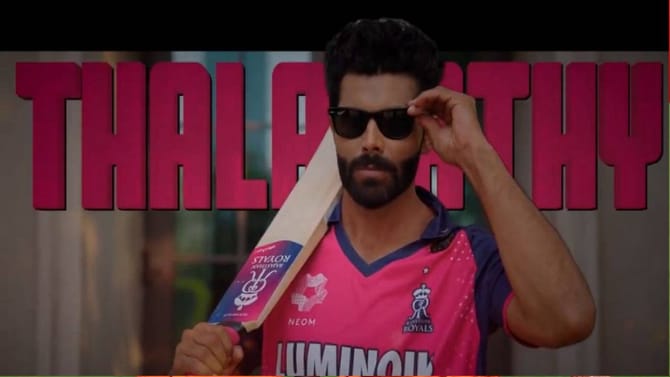 6,6,6,6,6,6..! राजस्थान रॉयल्सच्या शिबिरात जडेजाचा आक्रमक अंदाज