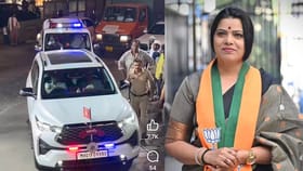 मुंबईच्या महापौर पुन्हा वादाच्या भोवऱ्यात! गाडीवरील दिवे चर्चेत.