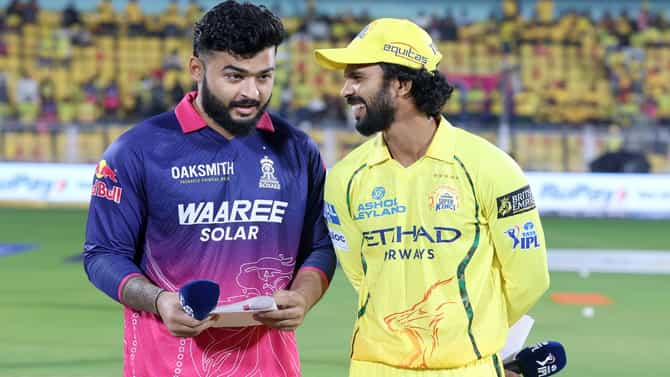 RR vs CSK : राजस्थानने टॉस जिंकला, चेन्नईची बॅटिंग, संजू सॅमसन ओपनिंगसाठी सज्ज