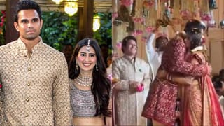 सानियाने फक्त एकच इशारा केला आणि अर्जुन तेंडुलकरने घेतलं मिठीत, पाहा Video लग्न लागताच काय झालं?
