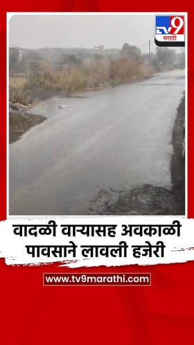 वादळी वाऱ्यासह अवकाळी पावसाने लावली हजेरी