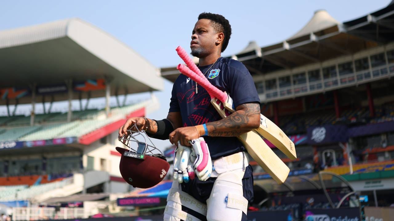 टी20 वर्ल्डकप 2026 स्पर्धेत सर्वाधिक चौकार  षटकार मारण्यात वेस्ट इंडिजचा संघ दुसऱ्या क्रमांकावर आहे. वेस्ट इंडिजने या पर्वात एकूण 173 षटकार मारले आहेत. (Photo- ICC Twitter)