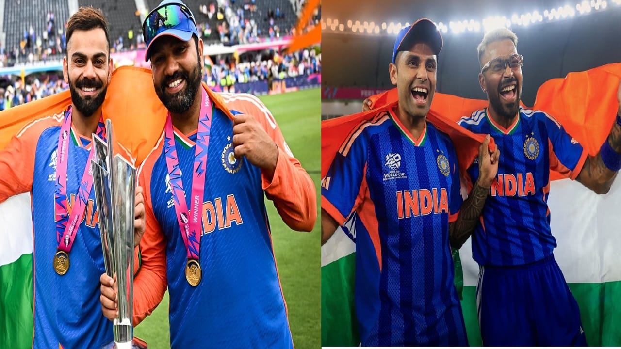 टीम इंडियाची टी 20i वर्ल्ड कप जिंकण्याची ही सलग दुसरी वेळ ठरली. तसेच इंडिया यासह सर्वाधिक 3 वेळा आयसीसी टी 20i वर्ल्ड कप ट्रॉफी जिंकणारी पहिलीच टीम ठरली. (Photo Credit : Bcci X Account)