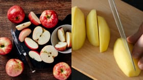 बटाटे आणि सफरचंद कापल्यानंतर काळी न पडण्यासाठी शेफची भन्नाट ट्रिक.