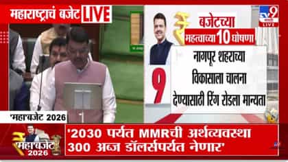 राज्याच्या बजेटमध्ये 10 महत्वाच्या घोषणा कोणत्या? पाहा व्हिडीओ