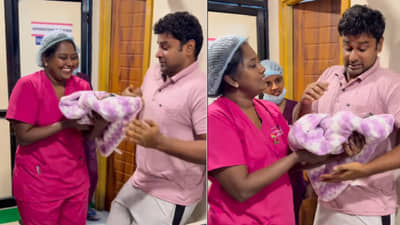 पितृत्वाचा पहिला अनुभव; वडिलांच्या भावना पाहून नेटकरी देखील भावूक, Video व्हायरल