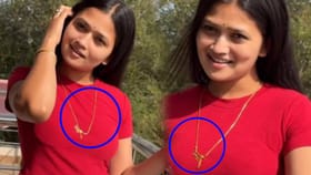 Gautami Patil : गौतमीच्या गळ्यात खास नाव, सोन्याच्या साखळीत....