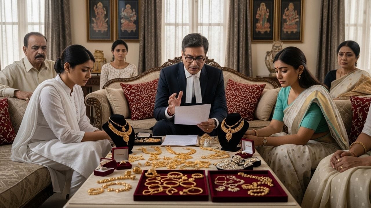 पण जर जर सासूबाईंनी कोणतेही मृत्यूपत्र केले नसेल, तर दागिन्यांचे वाटप हिंदू उत्तराधिकार कायदा, १९५६ नुसार केले जाते. या कायद्यानुसार मालमत्तेचे वाटप प्रथम श्रेणीच्या वारसांमध्ये (Class-1 Heirs) केले जाते. यामध्ये मृत व्यक्तीचा पती, मुले आणि मुली यांचा समावेश होतो.