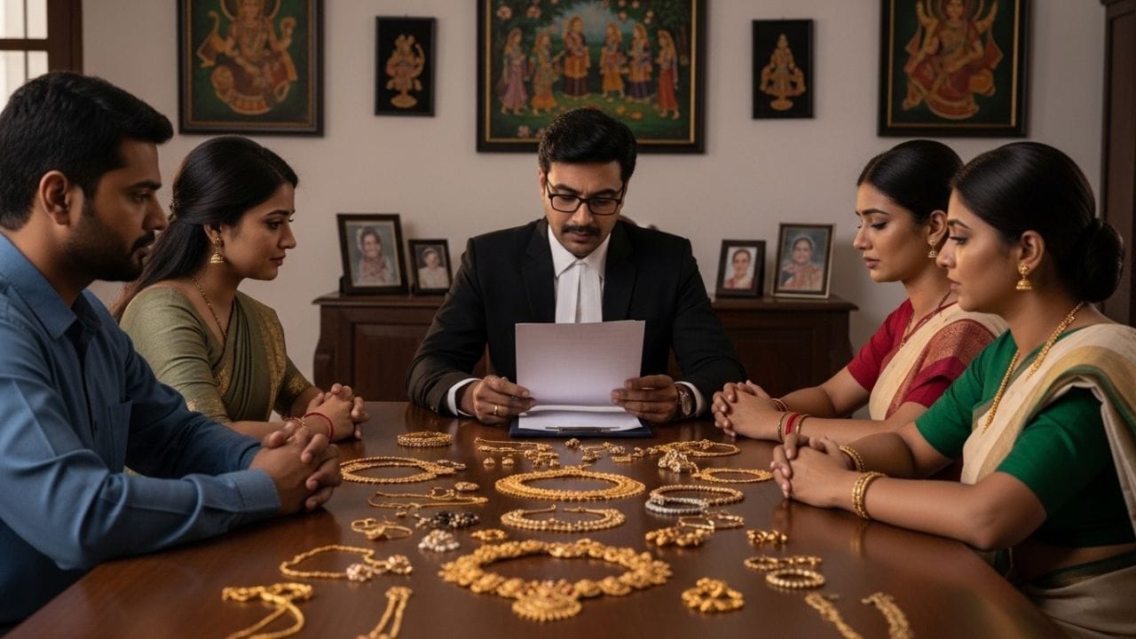 सुनेला सासूच्या दागिन्यांमध्ये हक्क केवळ तिच्या पतीमार्फत मिळू शकतो. आईच्या मालमत्तेतील जो हिस्सा मुलाला मिळतो, तो हिस्सा तो आपल्या पत्नीला देऊ शकतो किंवा कुटुंबात त्याचे वाटप करू शकतो.