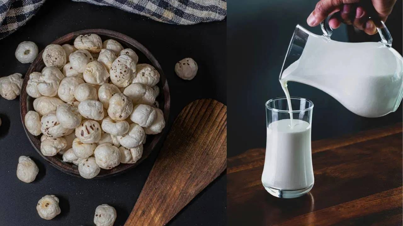 दुधात मखाना घालून खाल्ल्यामुळे काय आरोग्यदायी फायदे होतात? दुधात मखाना घालून खाल्ल्यामुळे काय आरोग्यदायी फायदे होतात?