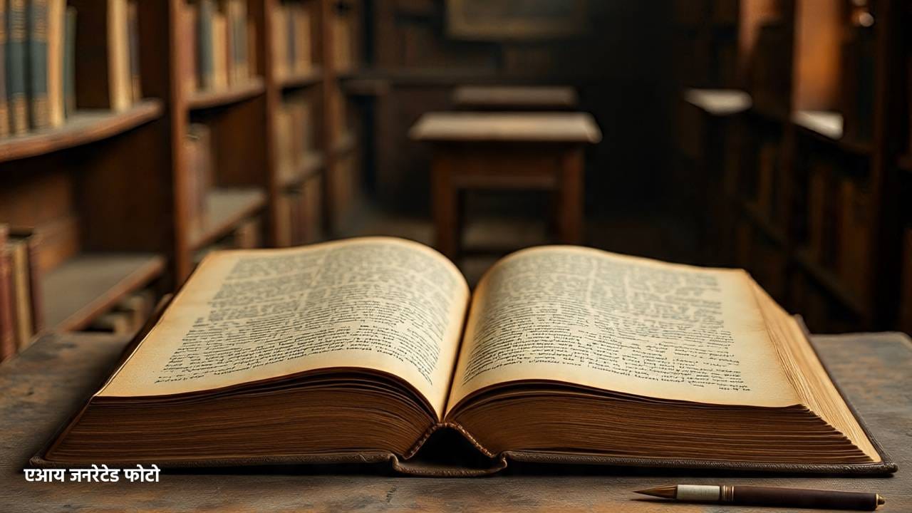 परंतु काही दुर्मिळ ग्रंथांविषयी अनेक दावे केले जातात. असाच एक ग्रंथ आहे, ज्याला वाचल्यावर माणसाचा मृत्यू होते किंवा तो माणूस वेडा होतो, असा दावा केला जातो. हा ग्रंथ शापित असल्याचे सांगितले जाते. (फोटो सौजन्य- मेटा एआय)