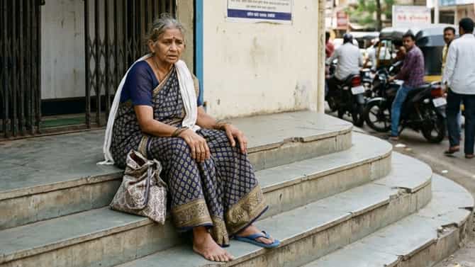 आई सफरचंद घेऊन येतो, मुलाने आईला बँकेच्या पायऱ्यांवर बसवलं अन् तिथेच... जे घडलं ते पाहून पोलिसांचीही झोप उडाली