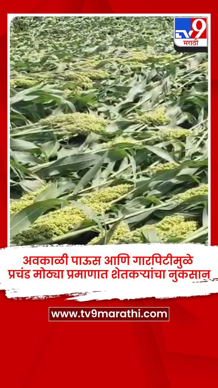 अवकाळी पाऊस आणि गारपिटीमुळे प्रचंड मोठ्या प्रमाणात शेतकऱ्यांचा नुकसान