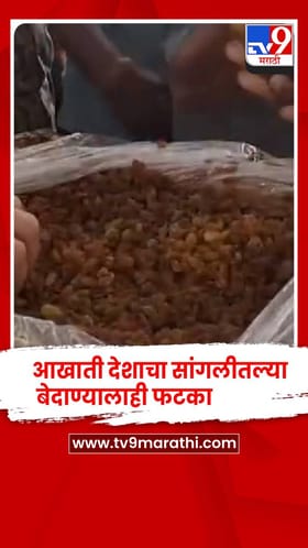 सांगली -  द्राक्ष,हळदी पाठोपाठ सांगलीतल्या बेदाण्यालाही आखाती देशाचा फटका.