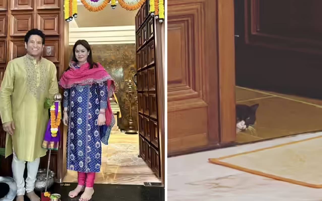 सचिन तेंडुलकरचे घर अनेक मजल्यांमध्ये विभागलेले आहे, ज्यामध्ये दोन तळघरं आणि एक भव्य टेरेस आहे. मुख्य दरवाजा गडद लाकडाचा बनलेला आहे आणि त्यावर सुंदर कोरीव काम केलं आहे. आत जाण्यापूर्वी, तिथे काळ्या संगमरवरी फरशी आणि दरवाजाच्या दोन्ही बाजूंना फुलांच्या कुंड्या दिसतील.