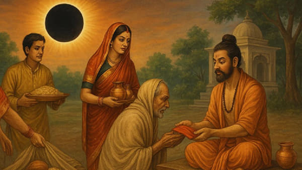 ज्योतिषशास्त्रानुसार सूर्य हा मान-सन्मान, आत्मविश्वास, करिअर आणि पितृकारक ग्रह मानला जातो. त्यामुळे कुंडलीतील सूर्याची स्थिती बळकट ठेवण्यासाठी सूर्यग्रहणाच्या दिवशी काही विशेष दान केल्यास शुभ परिणाम मिळू शकतात असे मानले जाते.