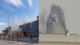 युद्ध सुरू असतानाच अमेरिकेला धक्का, दूतावासावर मिसाईल हल्ला.