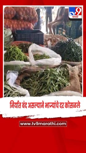 निर्यात बंद असल्याने एपीएमसी मार्केटमध्ये कोसळले भाज्यांचे दर.