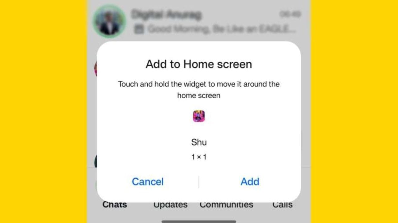 तिथे तुम्हाला 'Add Chat Shortcut' हा पर्याय दिसेल, त्यावर टॅप करा. त्यानंतर 'Add' किंवा 'OK' वर क्लिक करून कन्फर्म करा. आता त्या व्यक्तीचा चॅट आयकॉन तुमच्या मोबाइलच्या होम स्क्रीनवर दिसेल. इथून तुम्ही अ‍ॅपमध्ये न जाता त्याच्याशी थेट संवाद साधू शकता.
