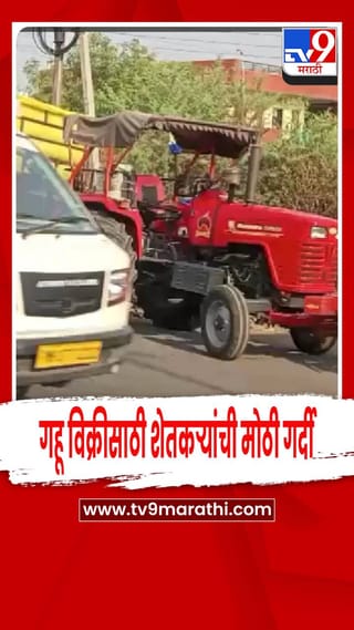 कारंजा कृषी उत्पन्न बाजार समितीत गहू विक्रीसाठी शेतकऱ्यांची मोठी गर्दी