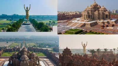 एका पायावर उभा असलेला पहिलाच पुतळा, जगातील सर्वात मोठ्या पुतळ्याचे अनावरण, अक्षरधाममध्ये जय्यत तयारी