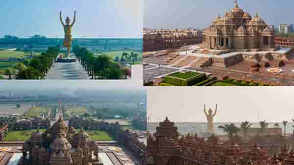 एका पायावर उभा असलेला पहिलाच पुतळा, जगातील सर्वात मोठ्या पुतळ्याचे अनावरण, अक्षरधाममध्ये जय्यत तयारी