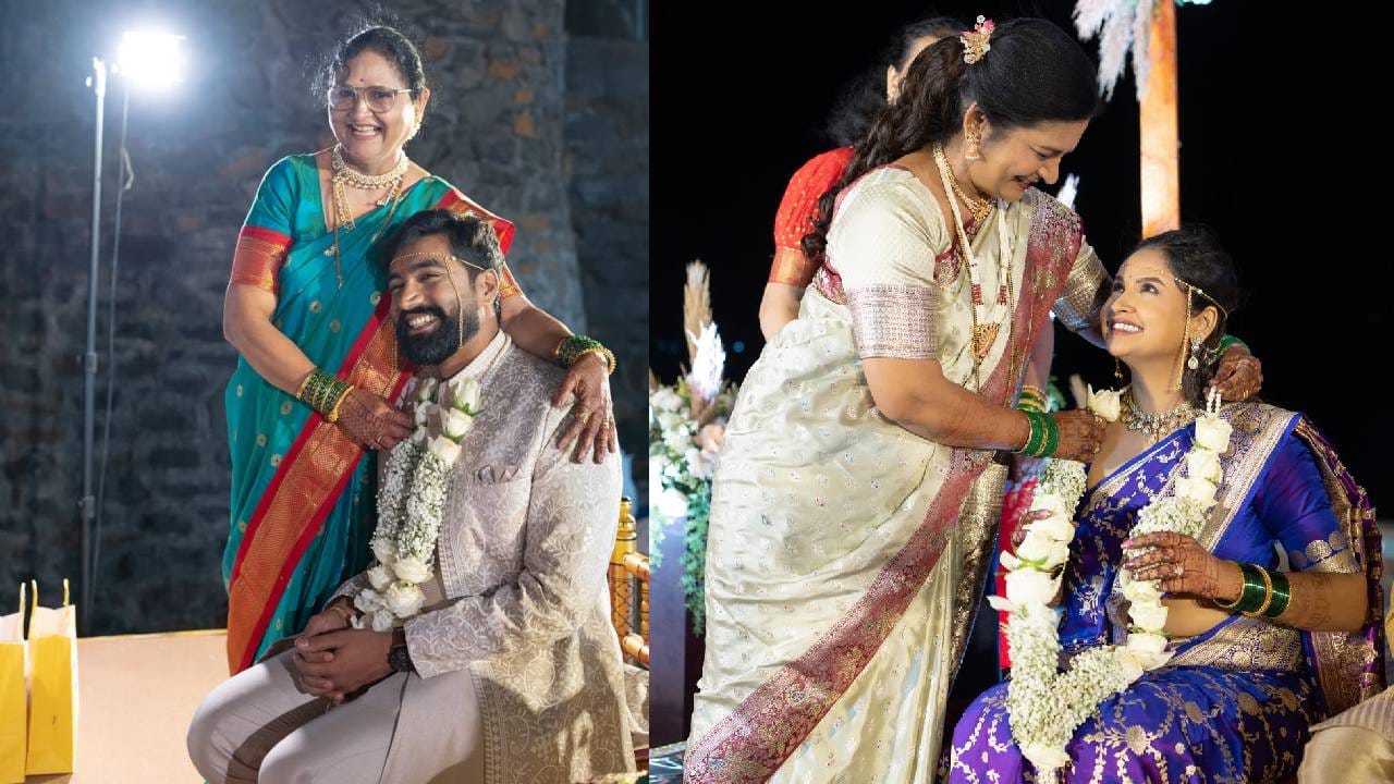 सुंदर जांभळी साडी, मॅचिंग ब्लाऊज, दागिने, साजेशी हेअरस्टाईल, हातावर मेहंदी आणि हिरवा चुडा अशा वेषात असलेल्या अपूर्वावर सर्वांच्या नजरा खिळल्या होत्या. तर ऑफ व्हाईट, क्रीमीश रंगाच्या शेरवानीमध्ये अंशुमन हा देखील राजबिंडा दिसत होता. त्या दोघांचे एकमेकांसोबतचे क्षण, हास्य, कुटुंबियांची सोबत या सर्वांची झलक या फोटोंमधून दिसत आहे. 