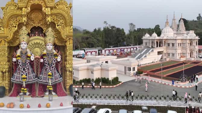 महाराष्ट्रातील BAPS स्वामीनारायण मंदिराची प्राणप्रतिष्ठा, मुख्यमंत्री देवेंद्र फडणवीस यांनी दिल्या शुभेच्छा