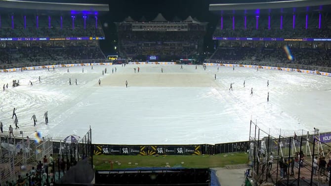 कोलकाता-पंजाब सामना पावसामुळे रद्द, केकेआरची विजयाची प्रतिक्षा कायम