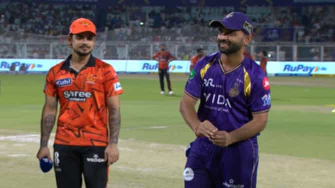 KKR vs SRH IPL 2026 : कोलकाताचा हैदराबाद विरुद्ध बॉलिंगचा निर्णय, Srh च्या फलंदाजांना रोखण्याचं आव्हान, प्लेइंग ईलेव्हनमध्ये कोण?