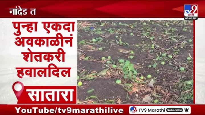 Crop Loss | अवकाळीचा शेतीला फटका, लाखोंचे नुकसान, शेतकरी हवालदिल Crop Loss | अवकाळीचा शेतीला फटका, लाखोंचे नुकसान, शेतकरी हवालदिल