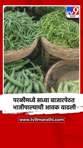परळीमध्ये सध्या बाजारपेठत भाजीपाल्याची आवक वाढली
