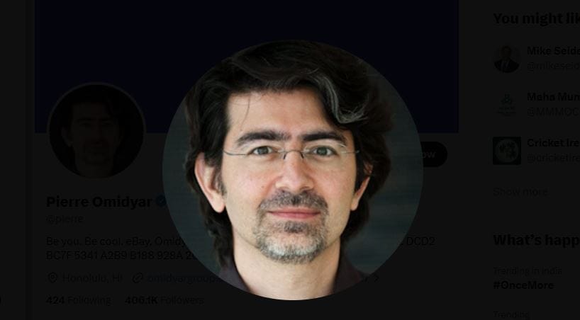 म्हणजेच भारतातील सर्वाधिक श्रीमंत असलेले मुकेश अंबानी यांची संपत्ती ही ओमिडयार यांच्यापेक्षा 9 ते 10 पटींनी जास्त आहे. डिजिटल क्षेत्रासह, स्थावर आणि जंगम मालमत्तादेखील त्यांच्या संपत्तीचा स्त्रोत आहे. त्यांनी कॅलिफोर्निया, मेक्सिको येथे रिसॉर्टमध्येही गुंतवणूक केलेली आहे.