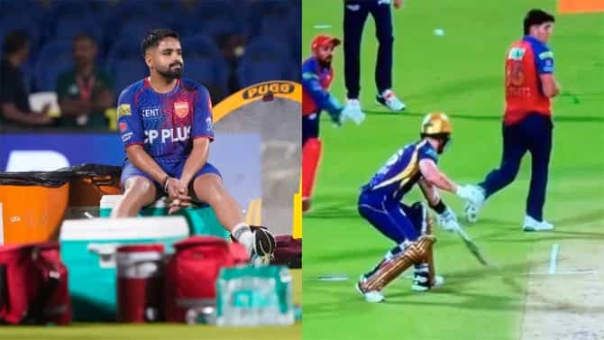 KKR vs PBKS: सामना सुरू असताना आपल्याच खेळाडूला चेंडू फेकून मारला, Video