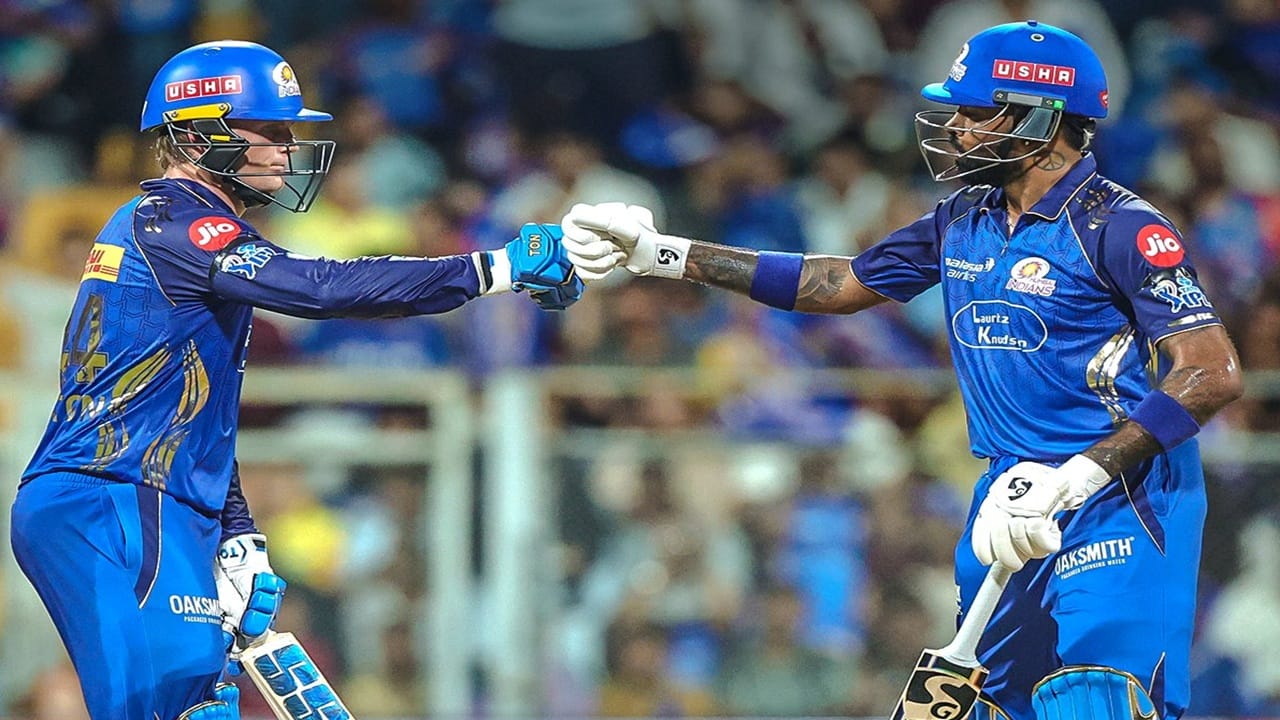 MI vs SRH : मुंबईचा वानखेडेत धमाका, हैदराबादसमोर सर्वात मोठा विक्रम