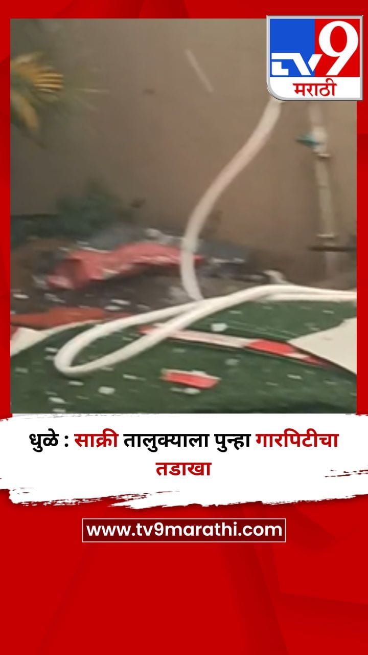 धुळे : साक्री तालुक्याला पुन्हा गारपिटीचा तडाखा