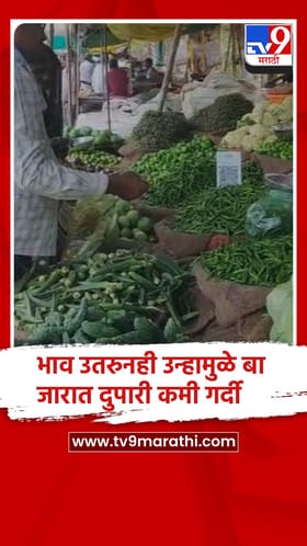 जळगाव : पंधरवड्यात भाज्यांचे भाव घसरुनही उन्हाच्या तडाख्याने गर्दी कमी