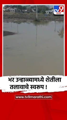 धाराशिव : अवकाळी पावसाने शेती खरडून गेली,भर उन्हाळ्यामध्ये शेतीला तलावाचे स्वरूप