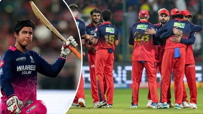 RR vs RCB : वैभवची विस्फोटक खेळी, राजस्थानचा विजयी चौकार, आरसीबीचा 6 विकेट्सने धुव्वा