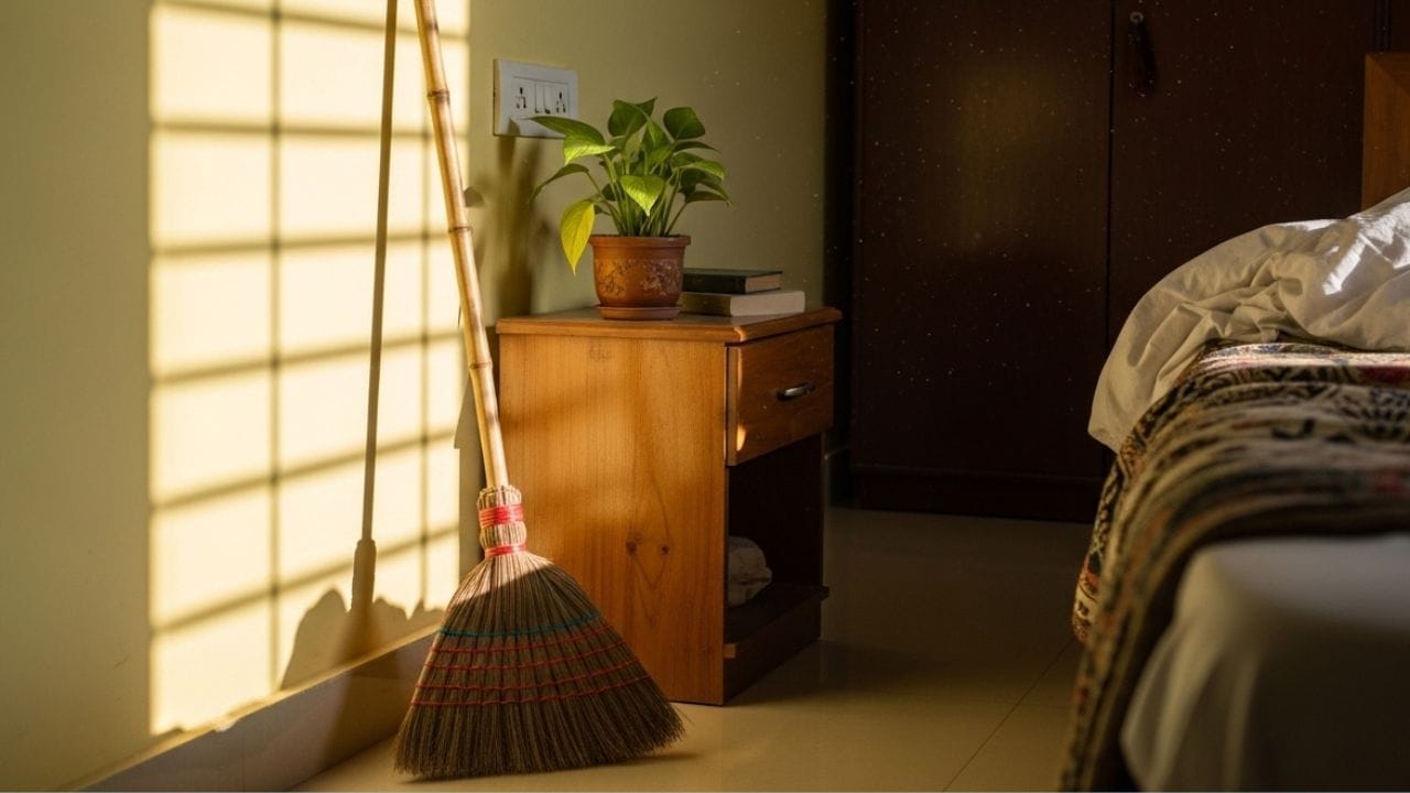 वास्तुशास्त्रानुसार झाडू नेहमी घराच्या पश्चिम दिशेला ठेवणे सर्वात शुभ असते. झाडू कधीही उभा करून ठेवू नका, तो नेहमी आडवा करून ठेवावा.