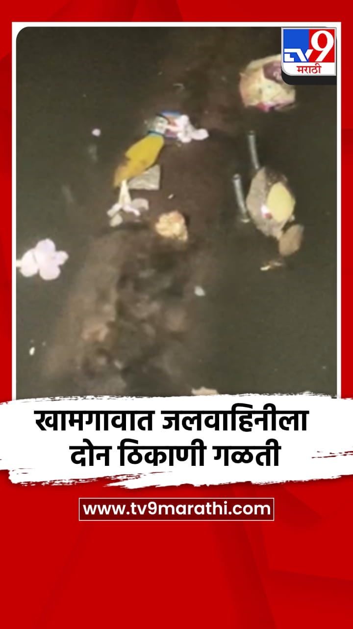 खामगावात जलवाहिनीला दोन ठिकाणी गळती
