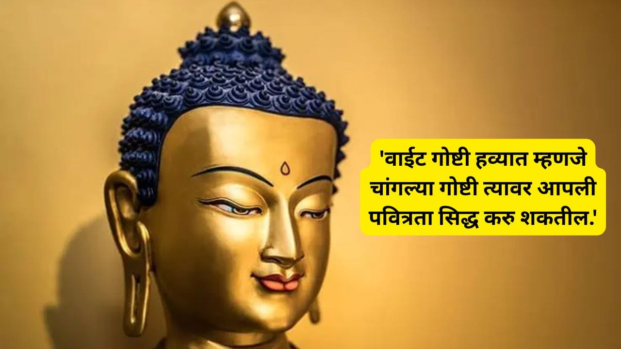  5. 'वाईट गोष्टी हव्यात म्हणजे चांगल्या गोष्टी त्यावर आपली पवित्रता सिद्ध करु शकतील.'