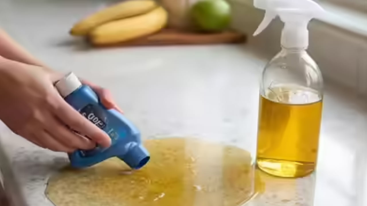 जर फरशीवर जुने किंवा कठीण तेलाचे डाग असतील. तर लिंबाचा एक तुकडा घेऊन त्यावर थोडे मीठ टाका. या लिंबाने डाग असलेल्या जागेवर हलक्या हाताने घासल्यास कठीण डागही सहज निघून जातात. या टिप्स वापरून तुम्ही तासनतास मेहनत न करता आपलं स्वयंपाकघर स्वच्छ आणि सुरक्षित ठेवू शकता. 