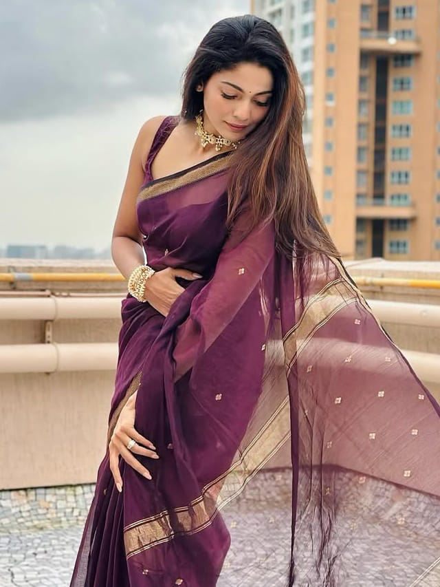 किती सुंदर आहेस ग तू, जांभळ्या साडीतील ही अभिनेत्री कोण?