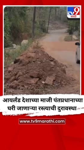 आयर्लंड देशाच्या माजी पंतप्रधानाच्या घरी जाणाऱ्या रस्त्याची दुरावस्था