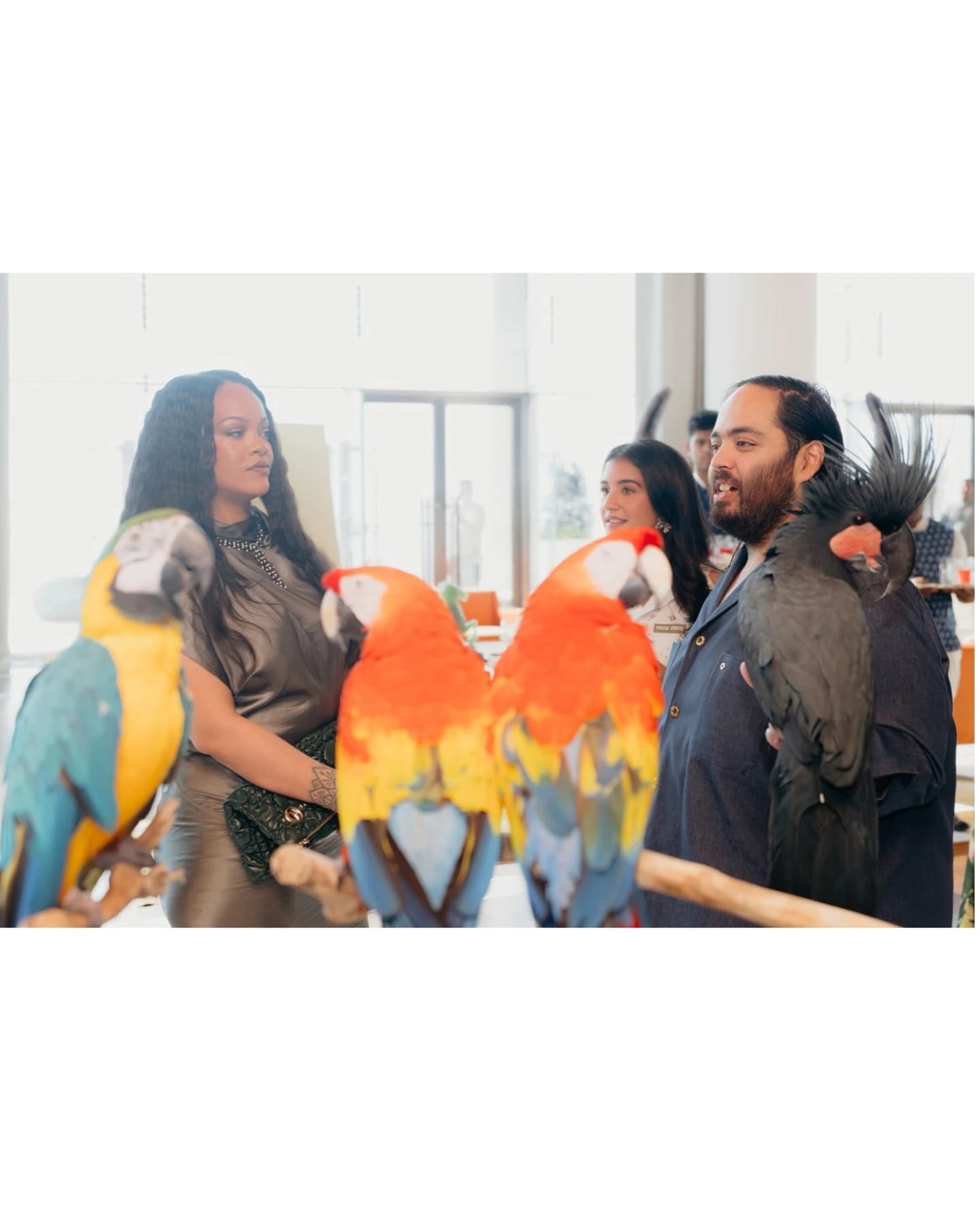 रिहाना आपल्या पर्ससोबत मॅचिंग नेकलेस आणि मोकळ्या सोडलेल्या केसांसह आपल्या खास अंदाजात दिसत आहे. तिचा हा अंदाज खास क्लासी दिसत आहे.